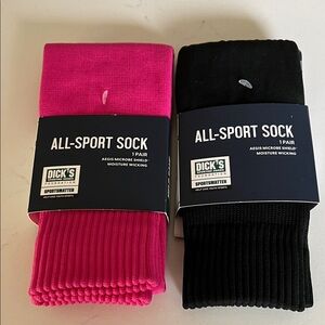 Pink and Black All-Sport Socks